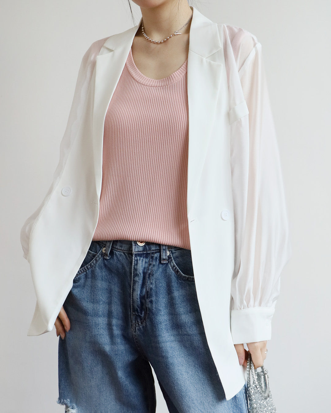 Sheer Silky Blazer