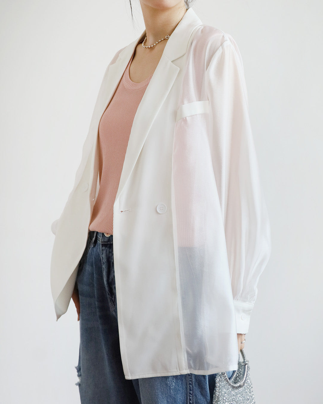 Sheer Silky Blazer