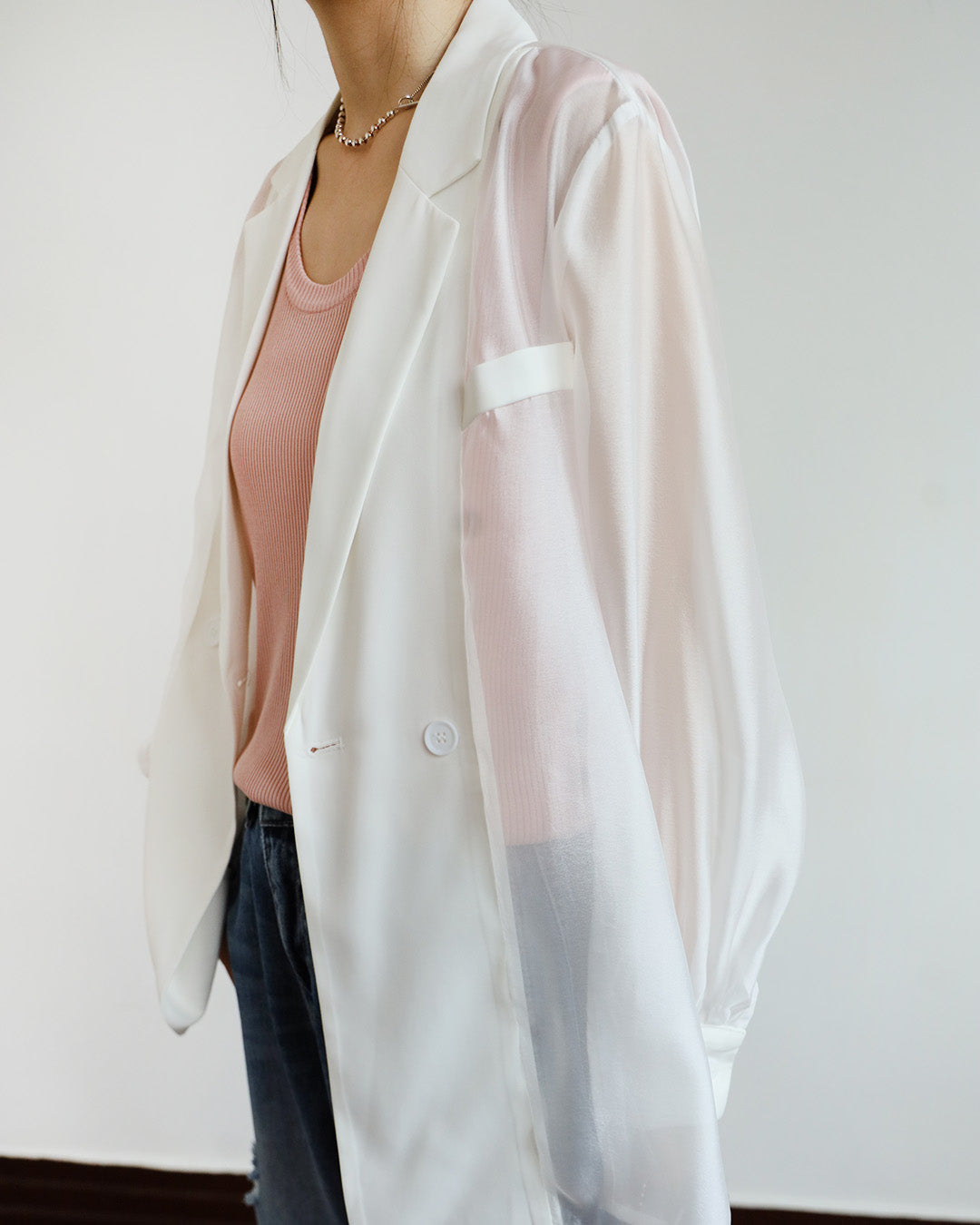 Sheer Silky Blazer