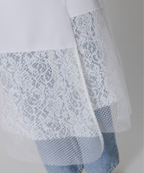 Mix Fabric Lace Skirt (2 Color)
