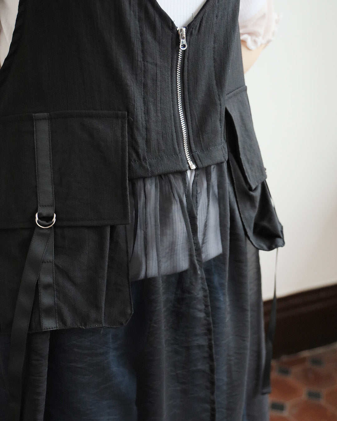 Japan Brand - Pinafore Mesh Layer Dress