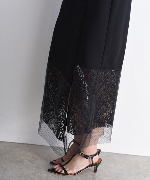 Mix Fabric Lace Skirt (2 Color)
