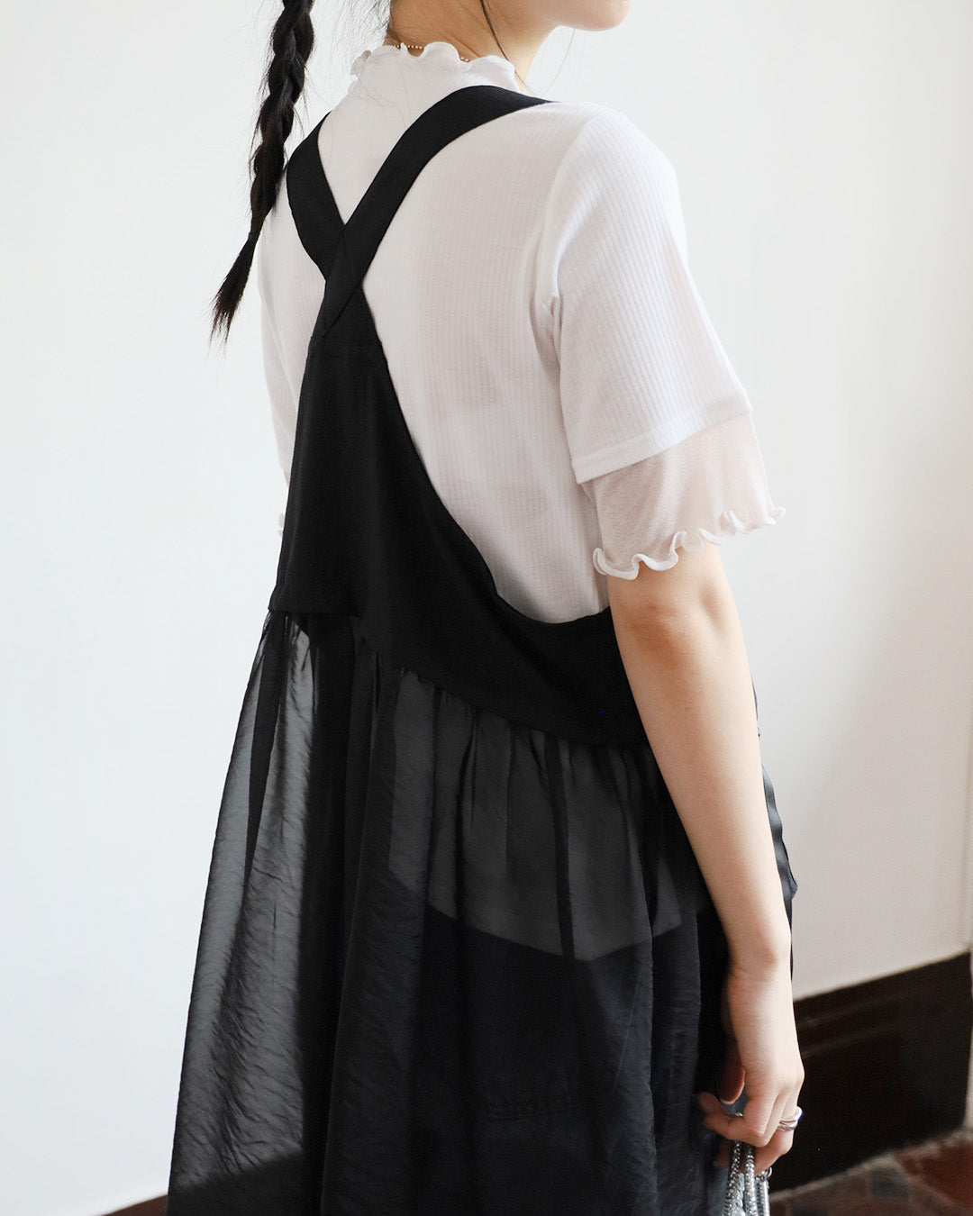 Japan Brand - Pinafore Mesh Layer Dress