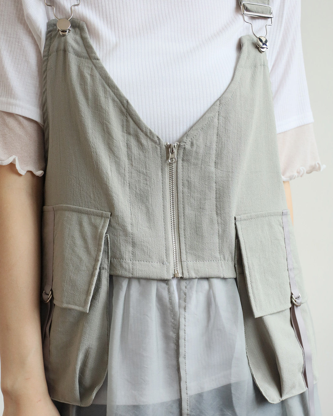 Japan Brand - Pinafore Mesh Layer Dress