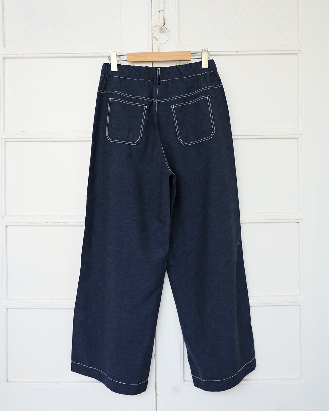 Contrast Stitch Front Pockets Pants (Size S-L)