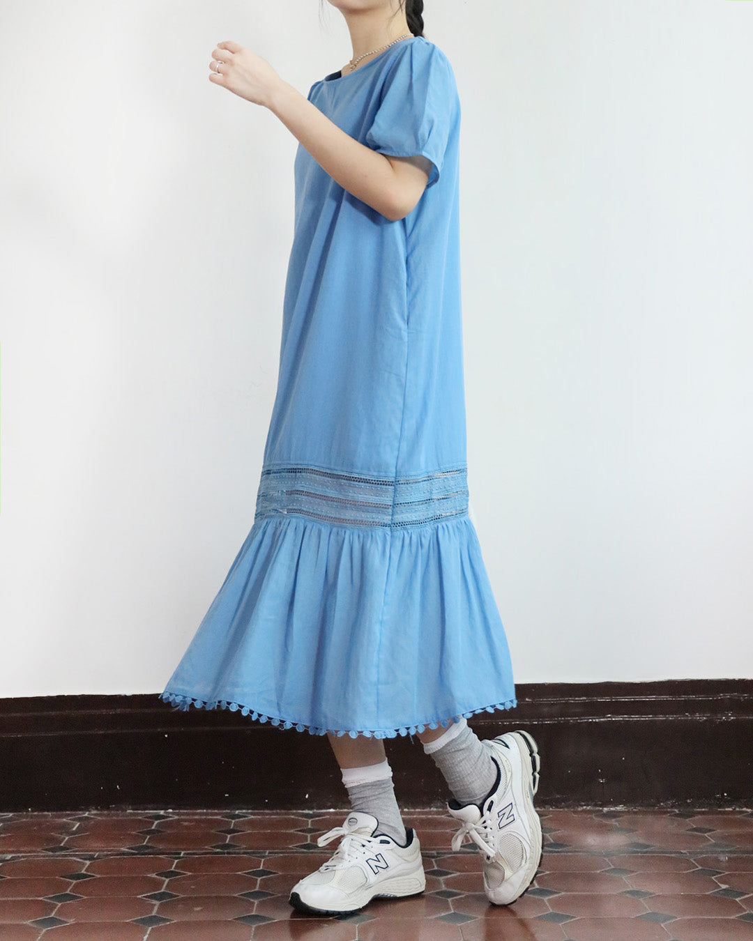 Lace Inserted Dress
