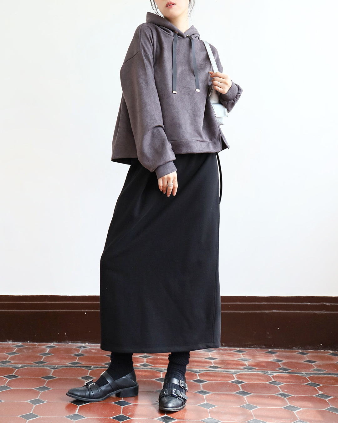 Sweat Skirt w/ Belt (3 color)
