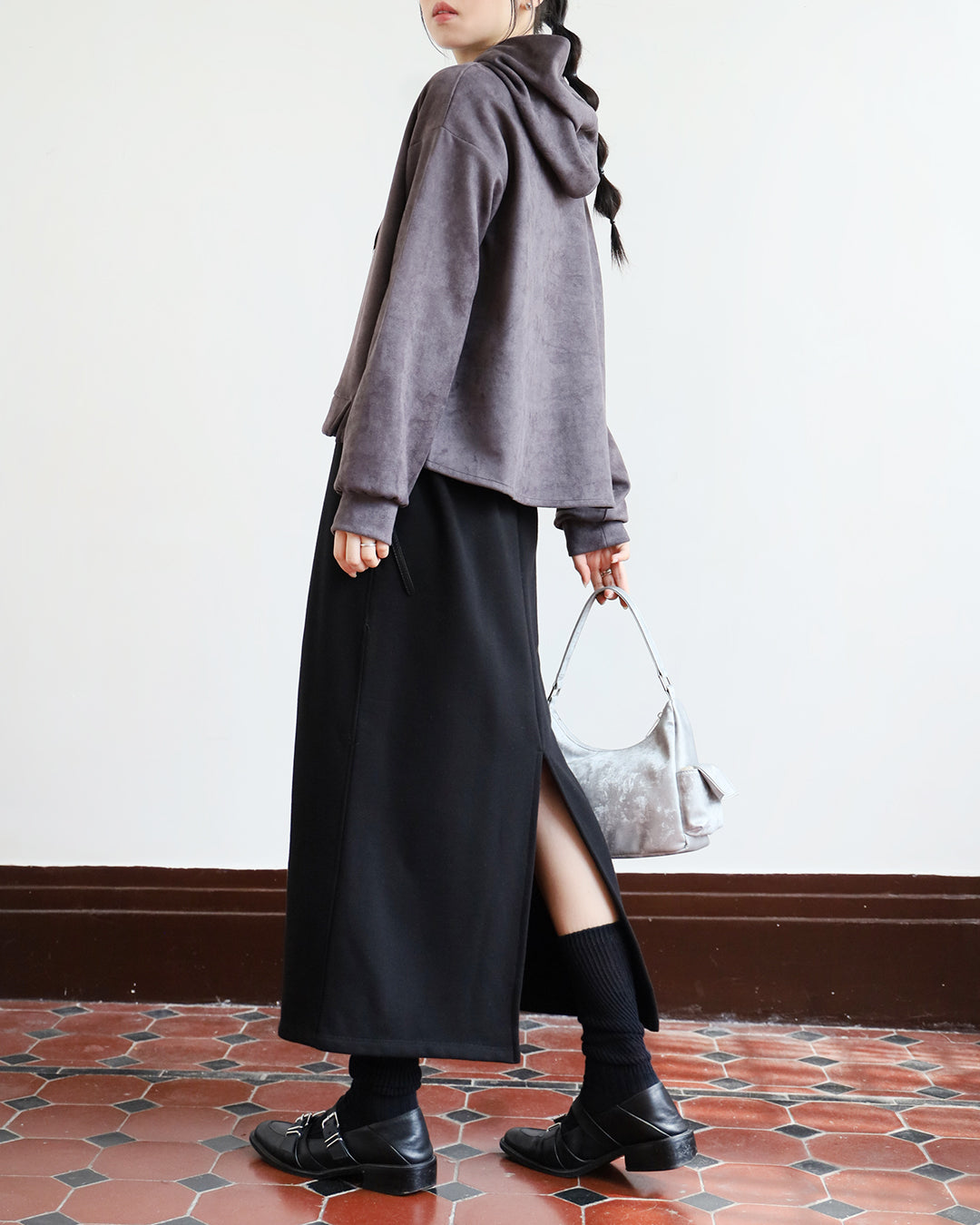 Sweat Skirt w/ Belt (3 color)