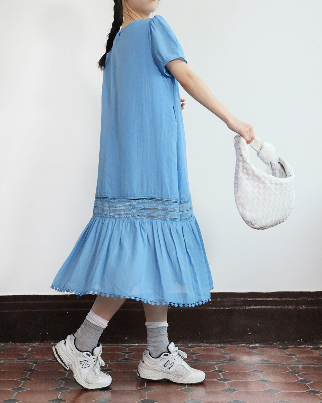 Lace Inserted Dress