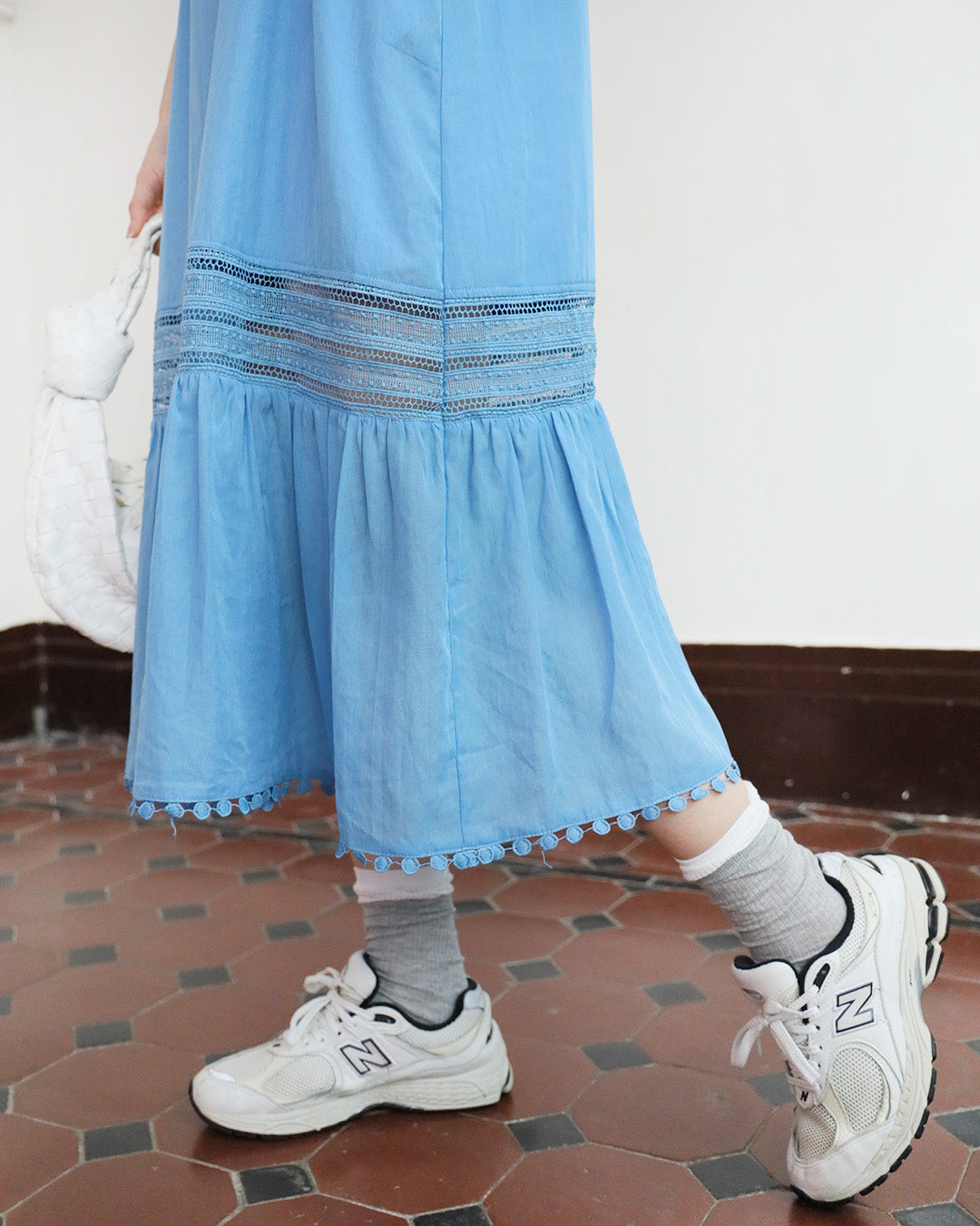 Lace Inserted Dress