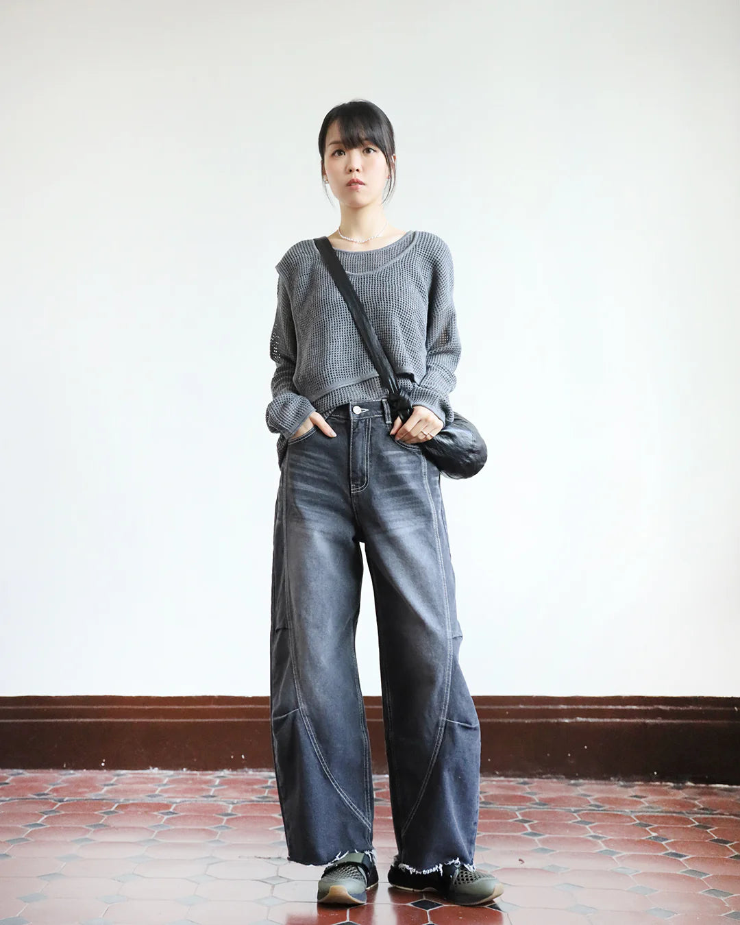 Structured Barrel Jeans (Size S-XL)