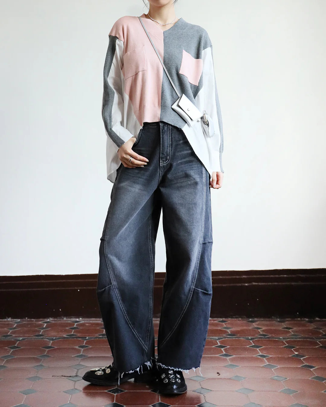Structured Barrel Jeans (Size S-XL)