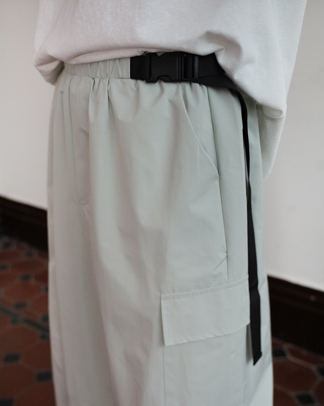 Embroidered Tee + Cargo Skirt + Bag (Set) (2 colors)