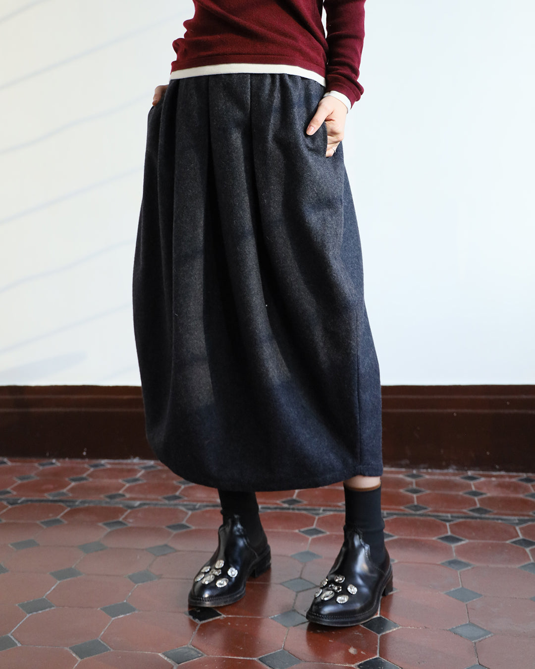 Pleated  Ballon Skirt