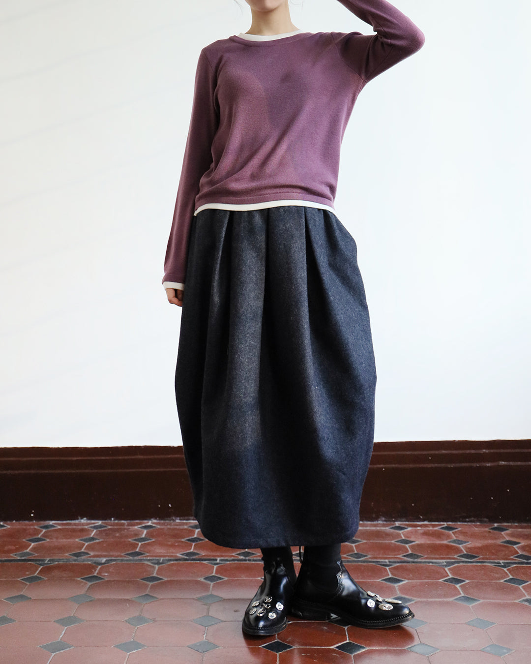 Pleated  Ballon Skirt