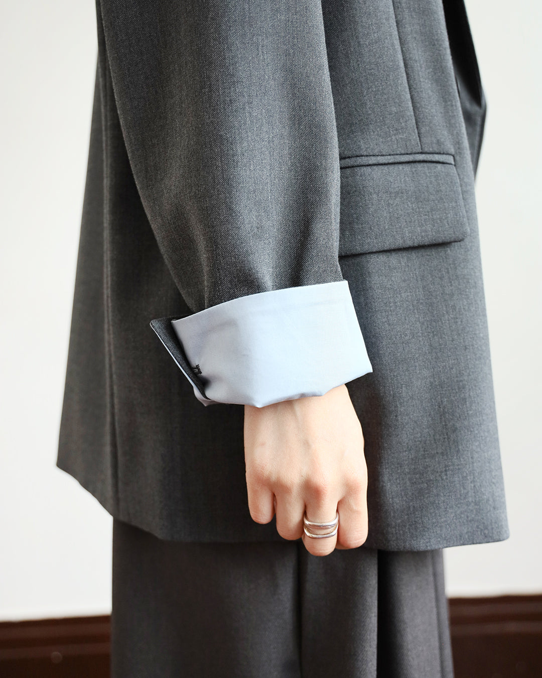 Contrast Cuff Blazer