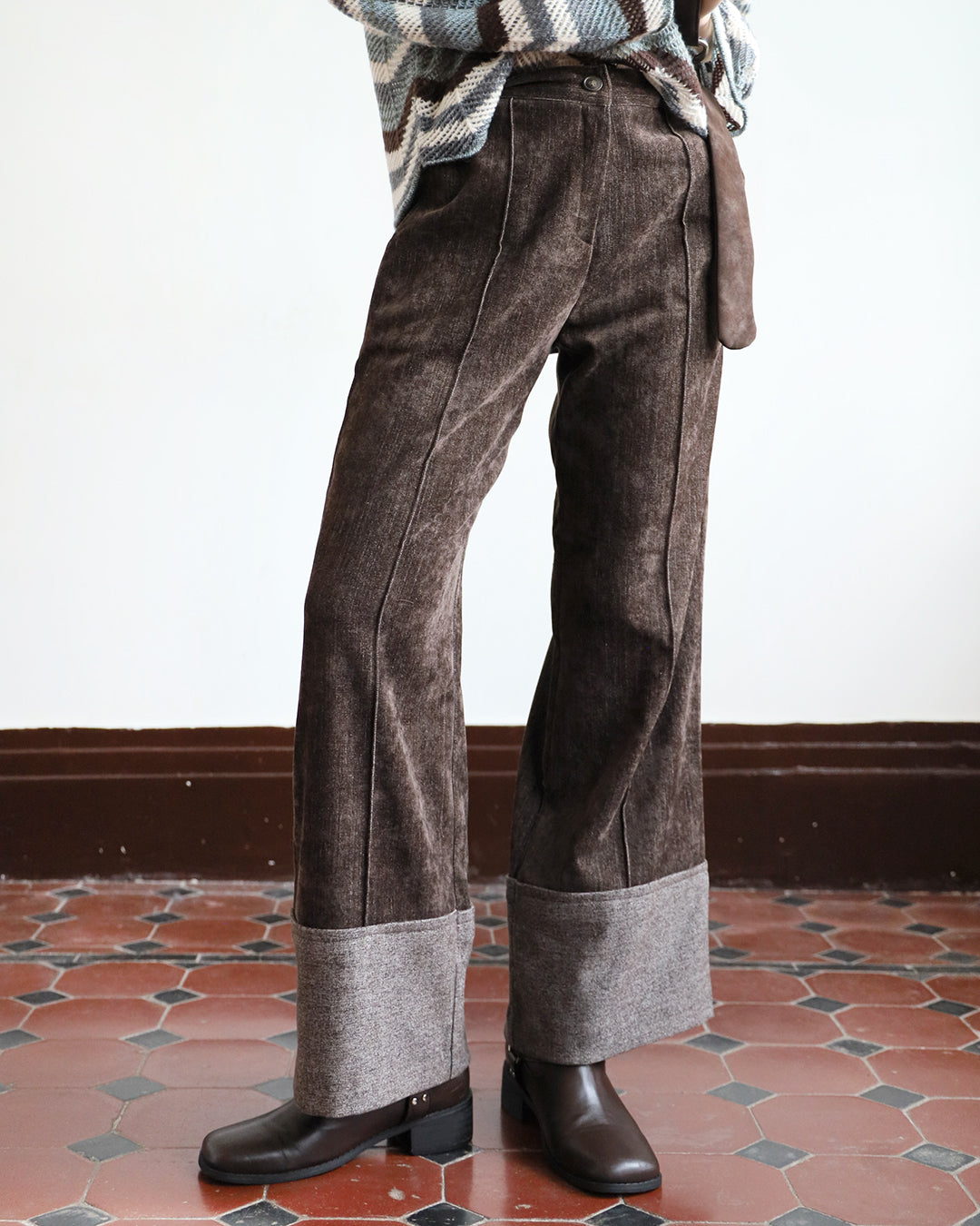 Velvet Patch Pants (2 color | Size S-L)