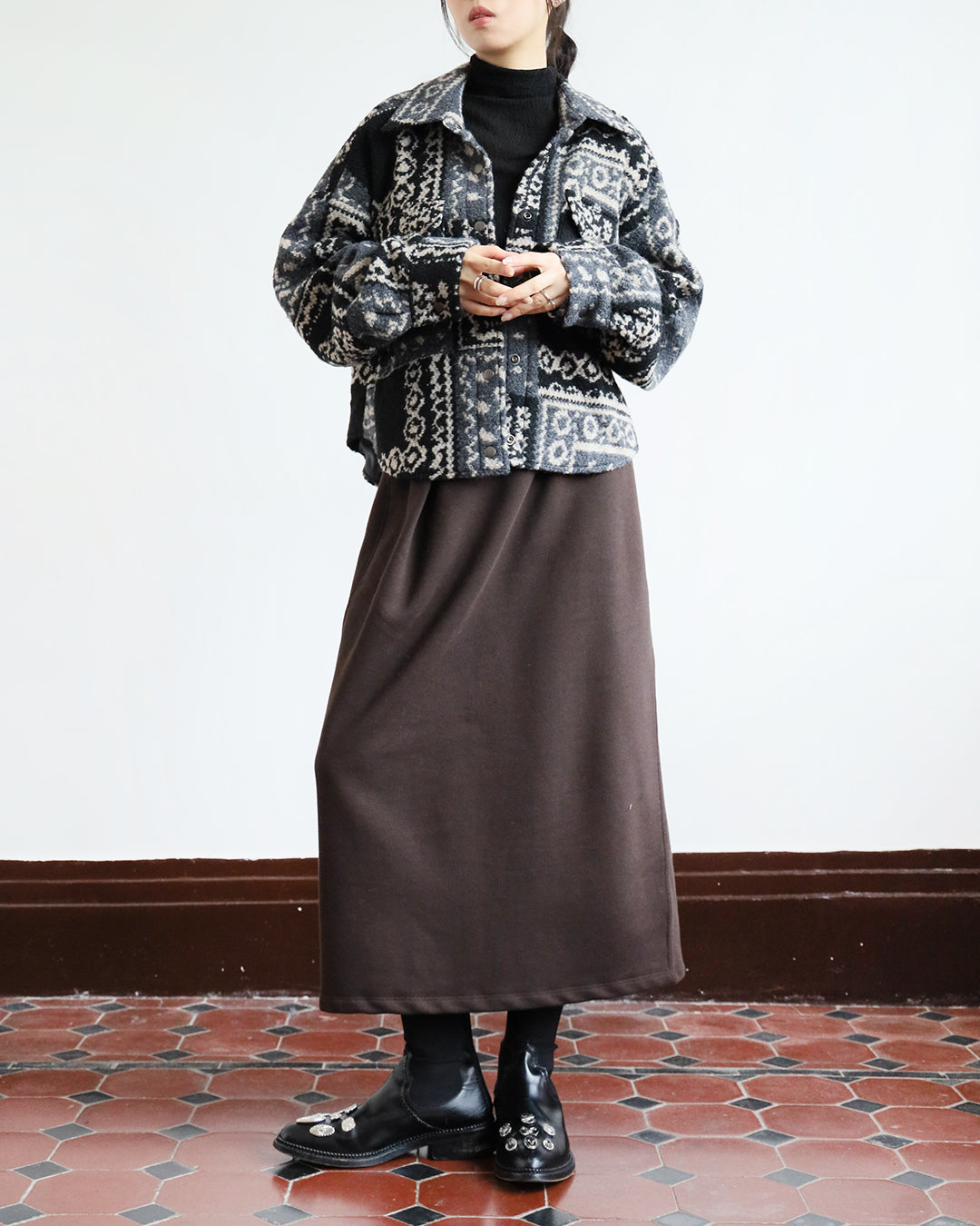 Sweat Skirt w/ Belt (3 color)