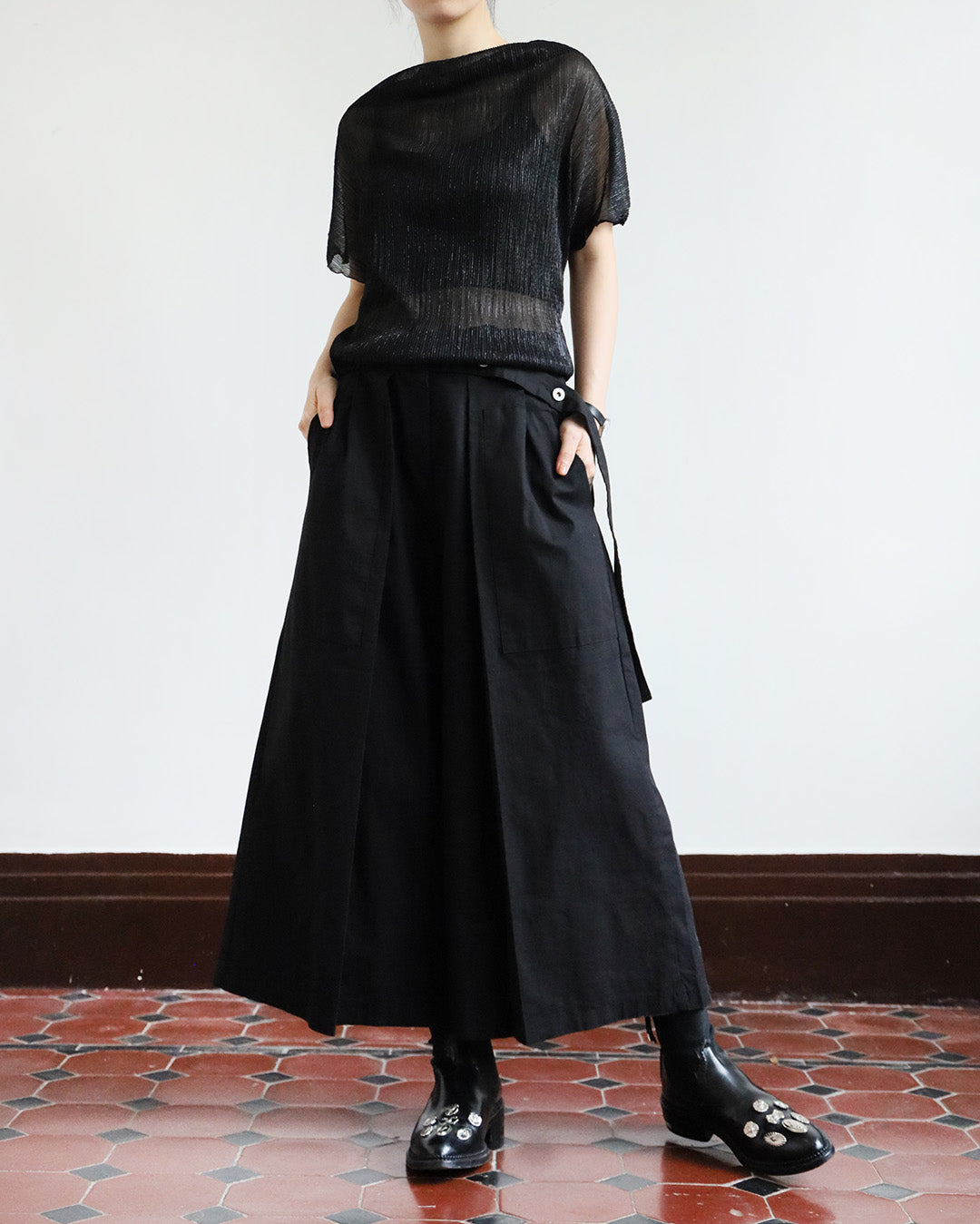 Layered Culottes w/ Belt (2-Color/ Size S- L)