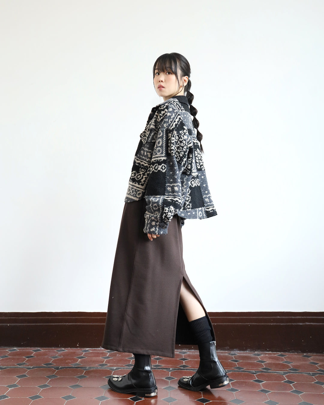 Paisley Pattern Wool Jacket (2 colors)