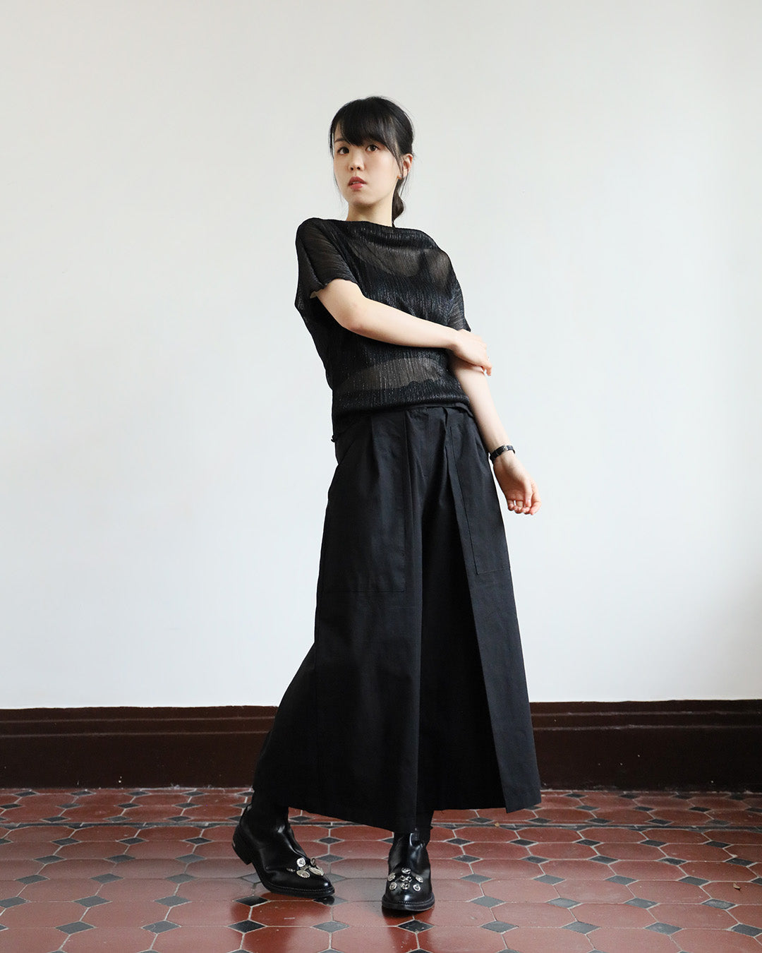 Layered Culottes w/ Belt (2-Color/ Size S- L)