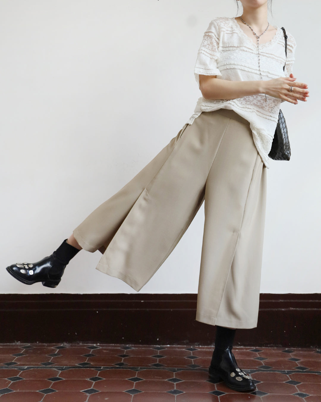 Side Split Cropped Culottes (2 colors)