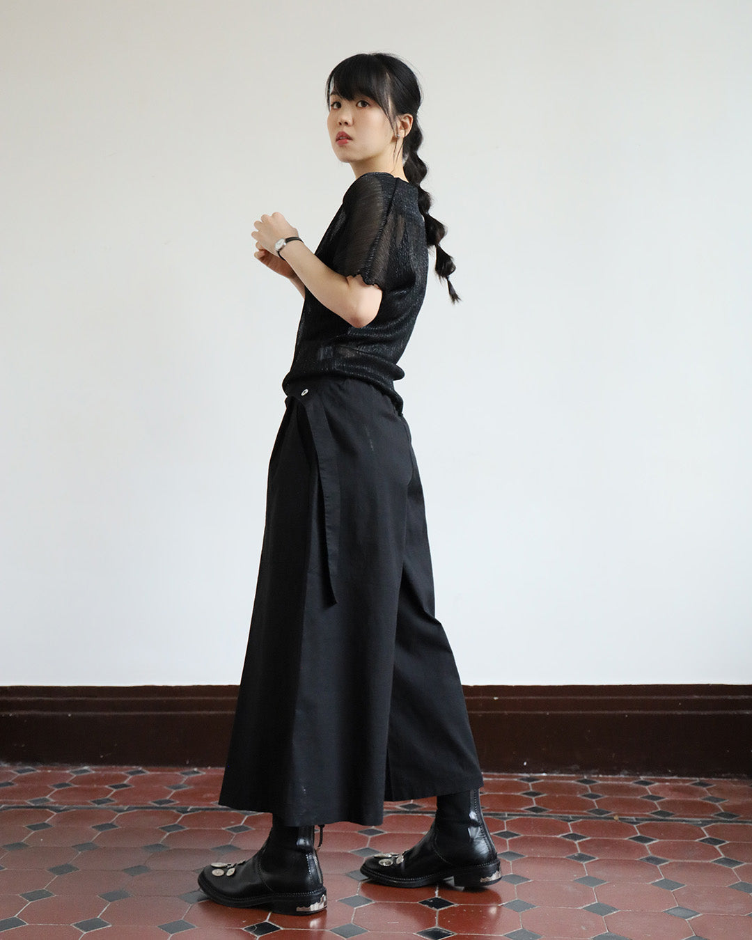 Layered Culottes w/ Belt (2-Color/ Size S- L)