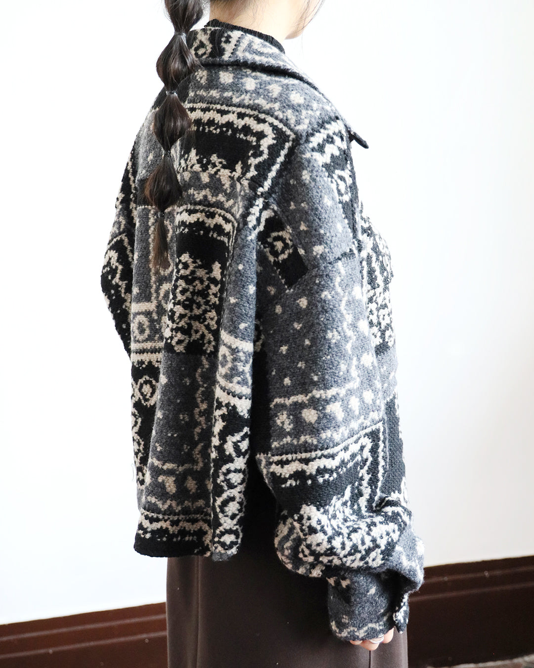 Paisley Pattern Wool Jacket (2 colors)