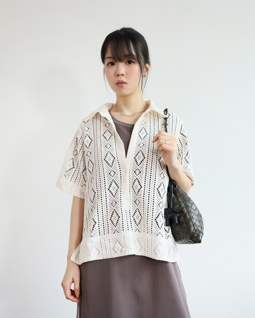 Lace Polo Shirt (2 colors)