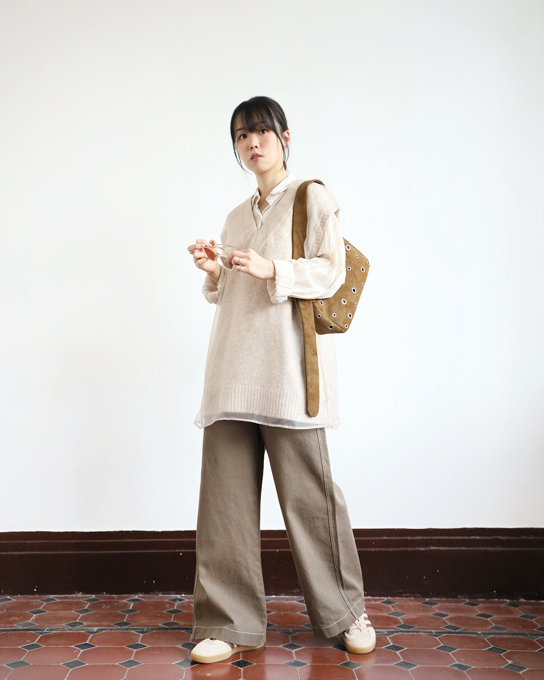 Crinkle Fabric Shirt (2 color)