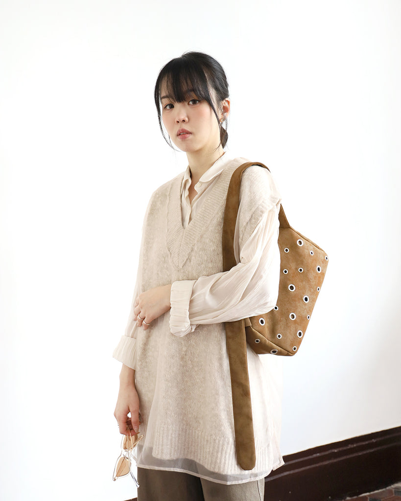 Japan Brand - Mesh Layer Knit Vest (2 Colors)