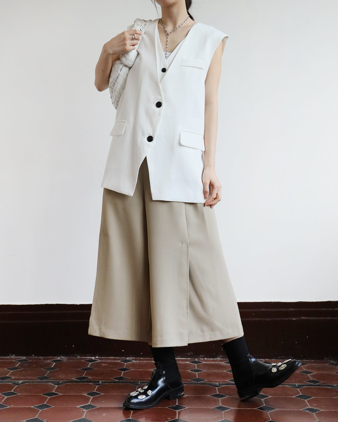 Side Split Cropped Culottes (2 colors)