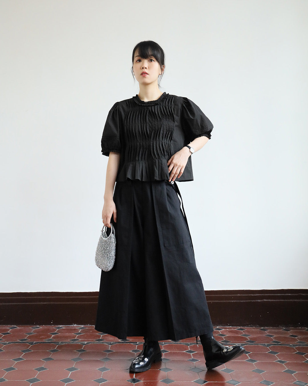 Layered Culottes w/ Belt (2-Color/ Size S- L)