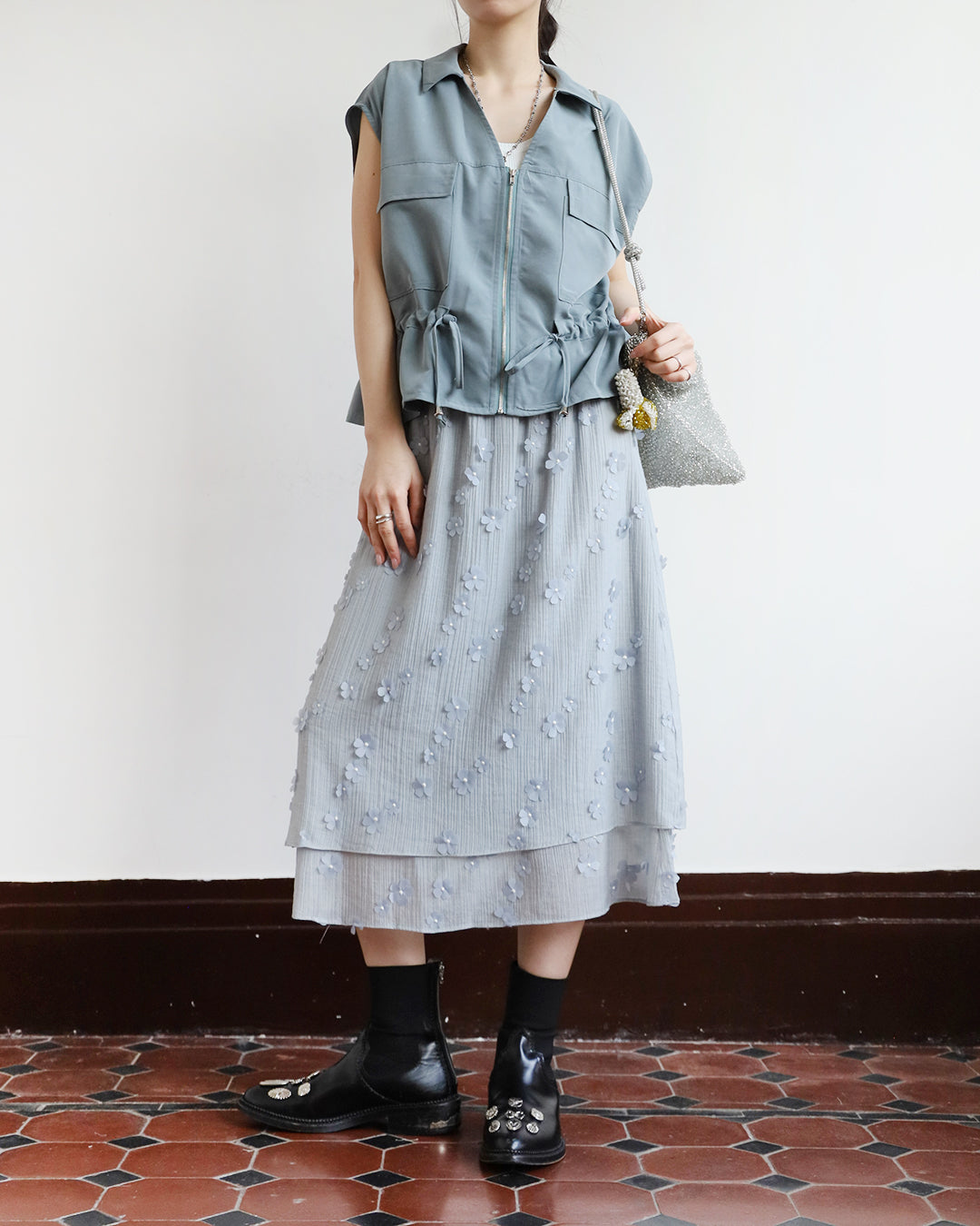 Front Pocket Drawstring Vest