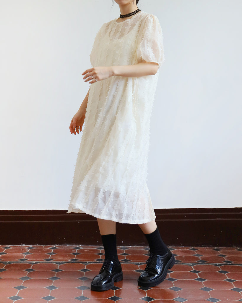 Texture Fabric Tie Back Dress