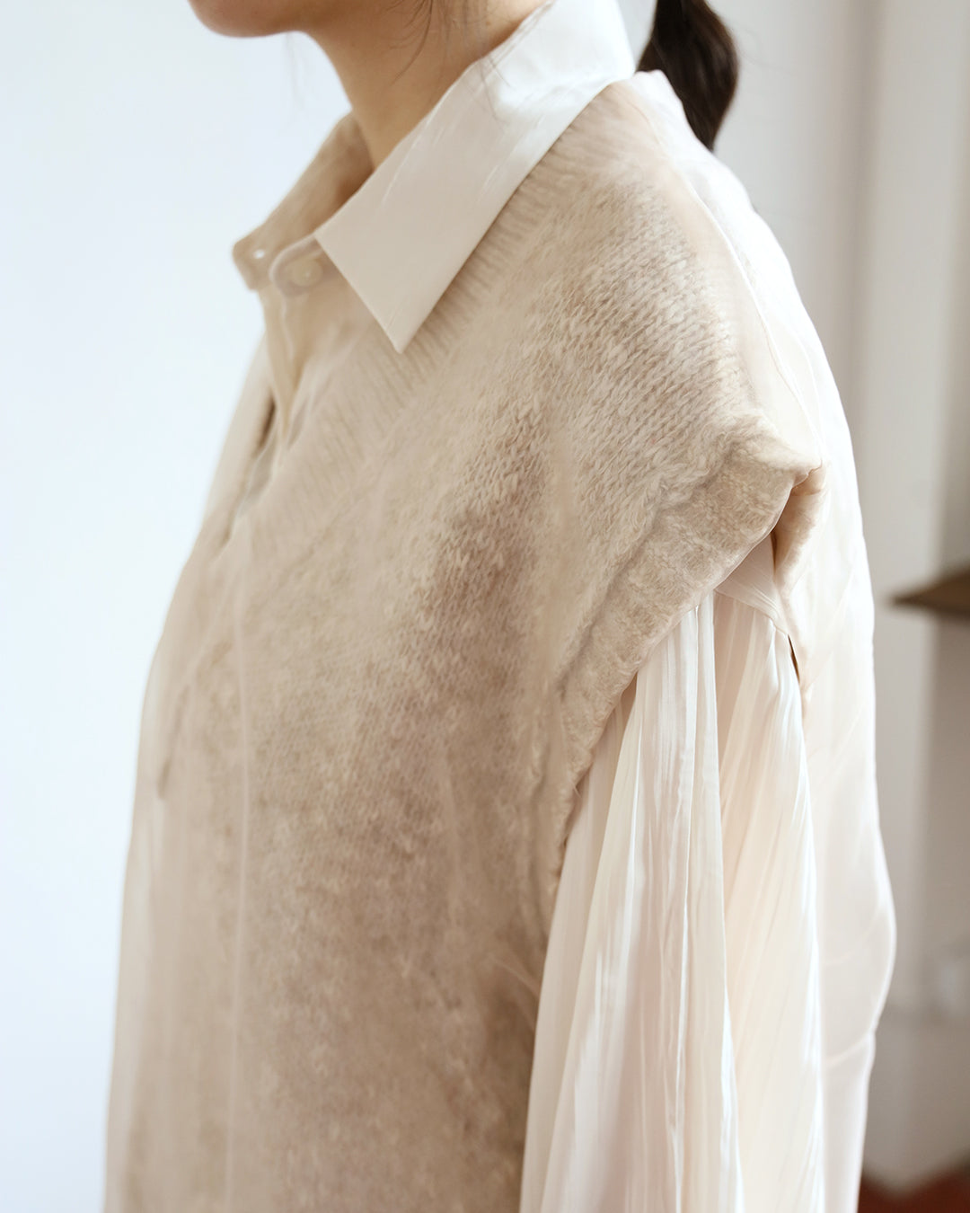 Japan Brand - Mesh Layer Knit Vest (2 Colors)