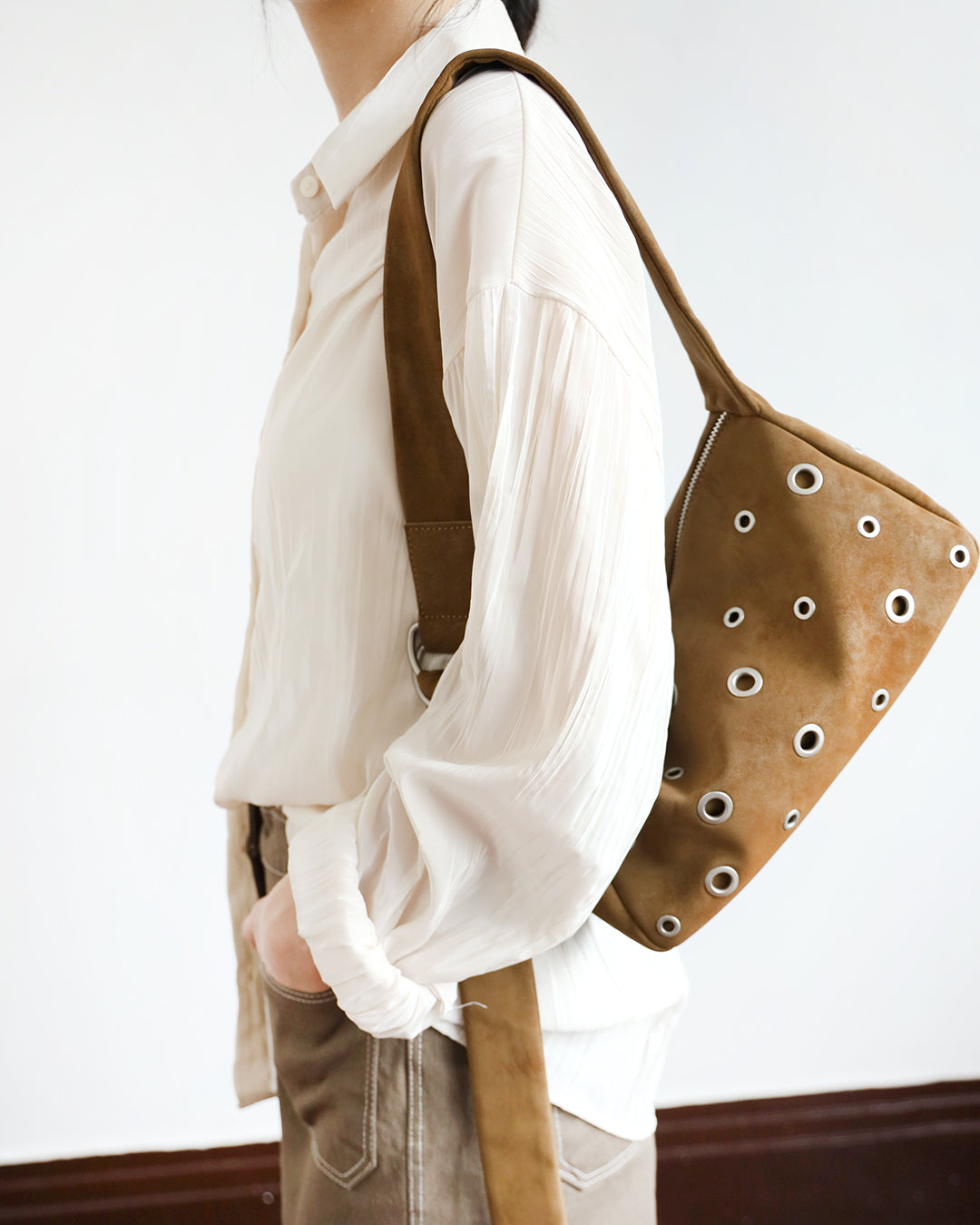 Crinkle Fabric Shirt (2 color)