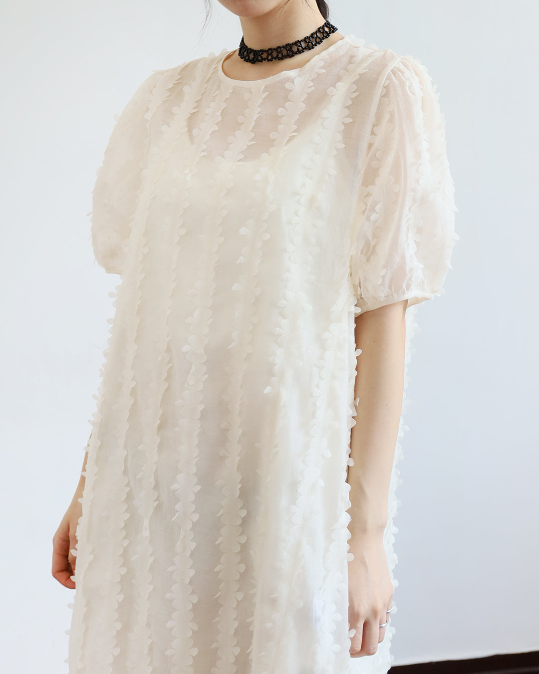 Texture Fabric Tie Back Dress