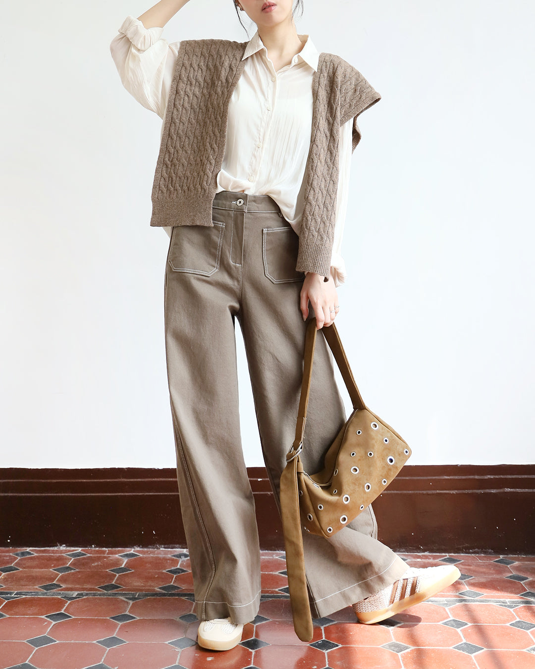 Crinkle Fabric Shirt (2 color)