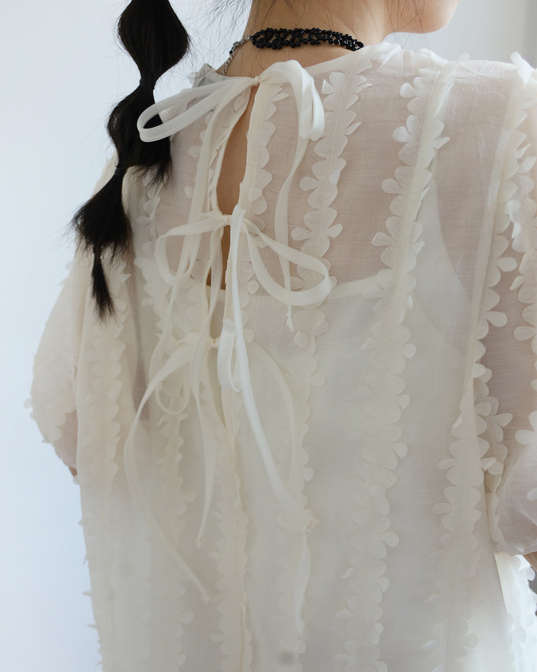 Texture Fabric Tie Back Dress