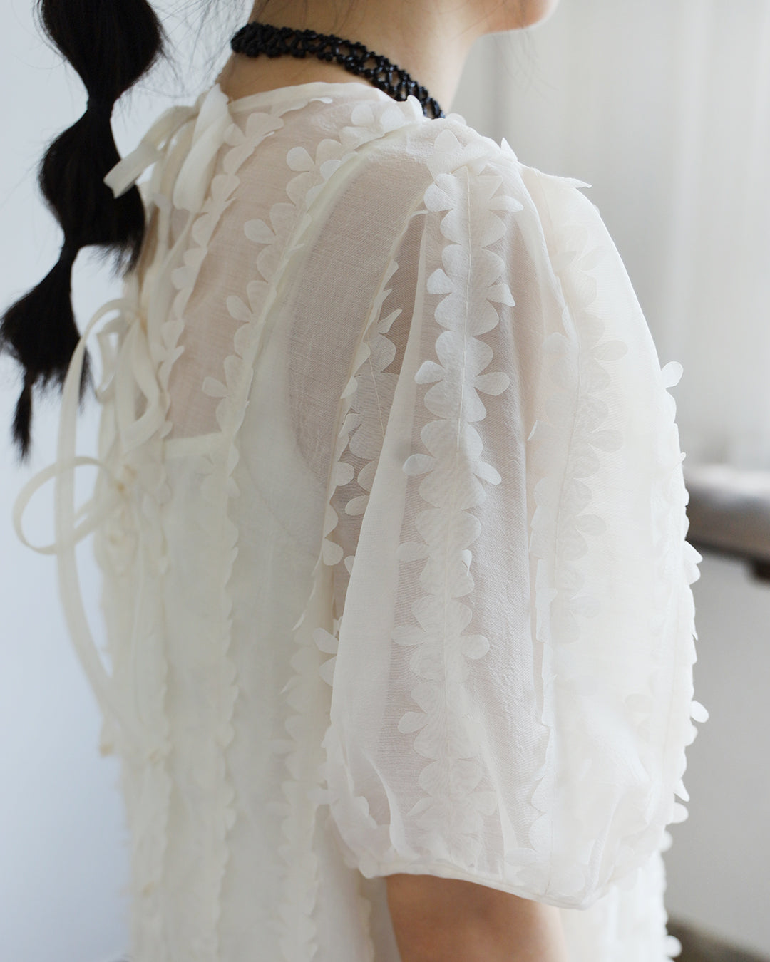 Texture Fabric Tie Back Dress