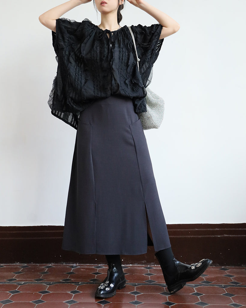 Front Split Midi Skirt (2 colors)