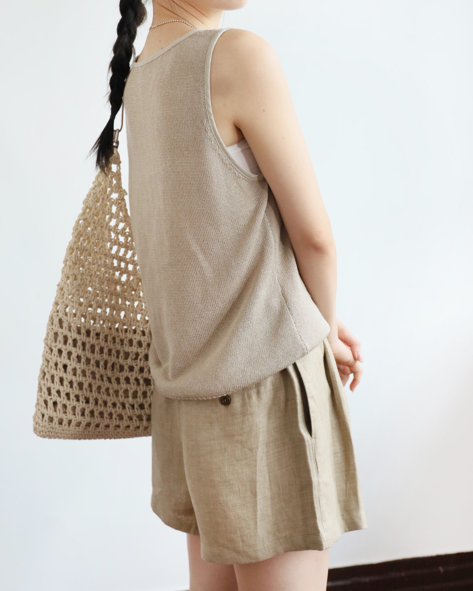 Button Details Vest (3 colors)