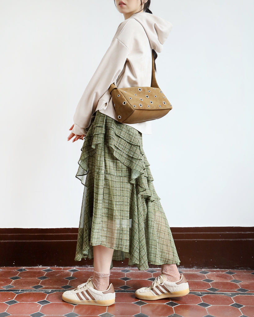 Pattern Ruffle Layer Skirt (2 color)