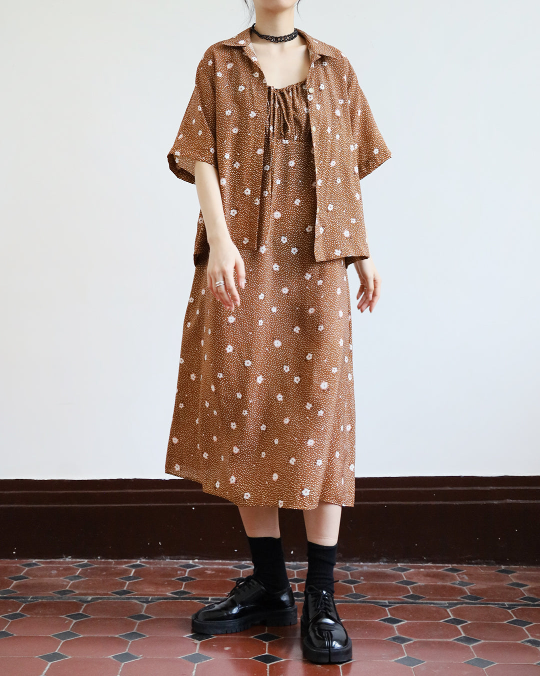 Summer Floral Cami Dress (2 color)