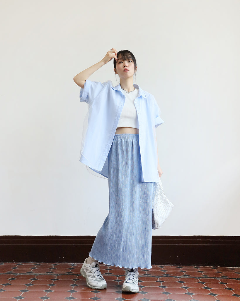 Pleated Pencil Skirt (4 colors)