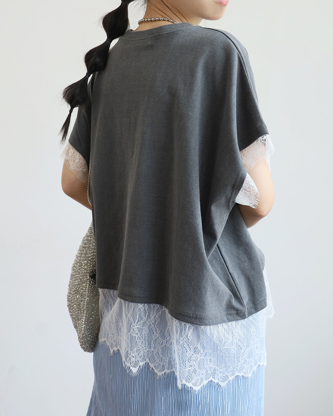 Lace Layer Printed Tee