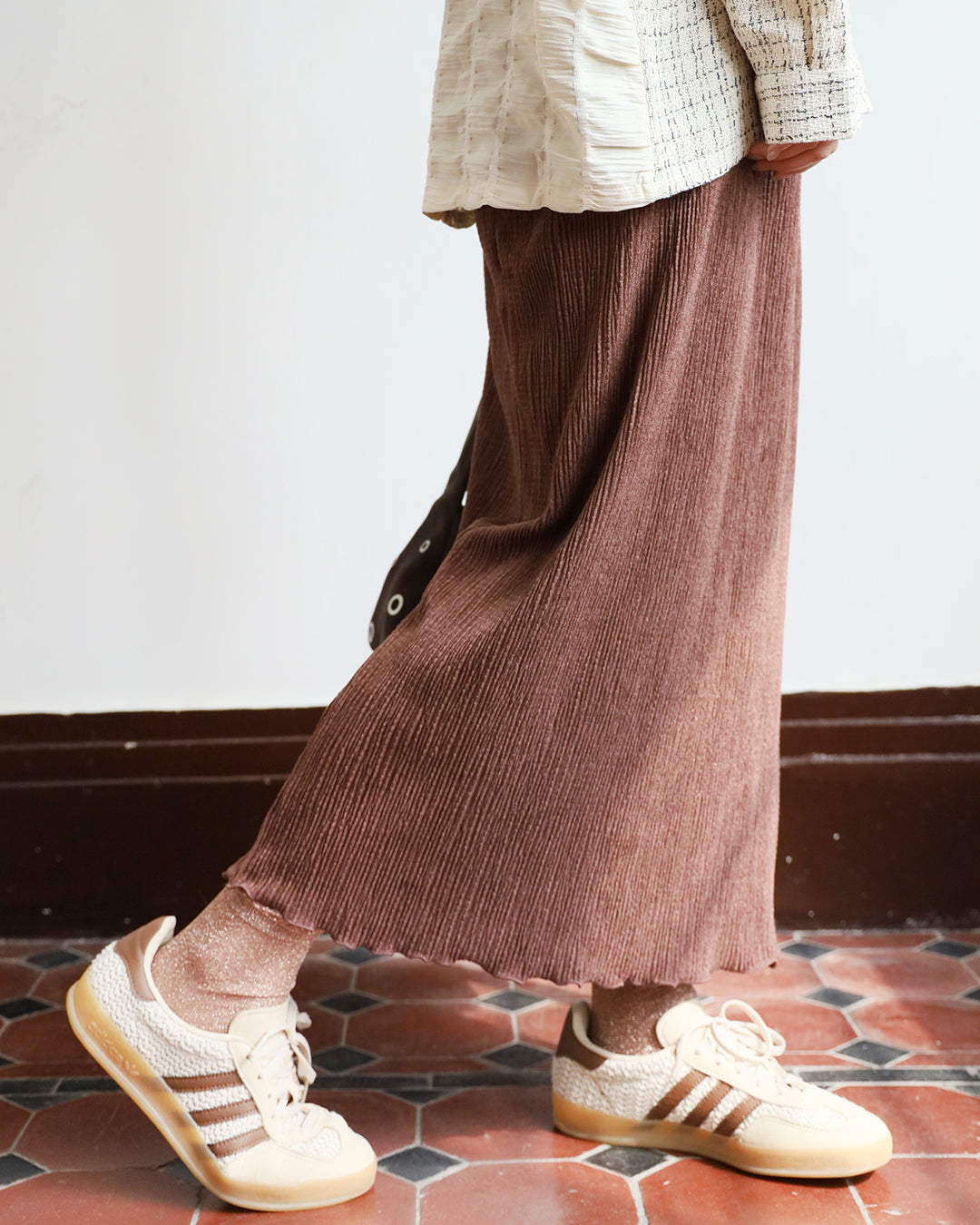 Crinkle Velvet Pencil Skirt (6 color)