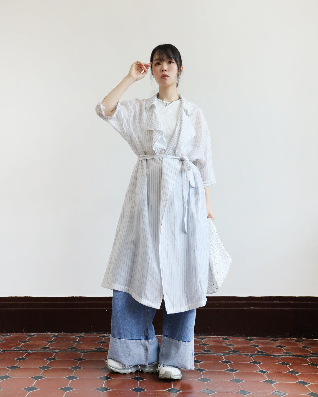 Pinstriped Dress/ Outer (3 colors)