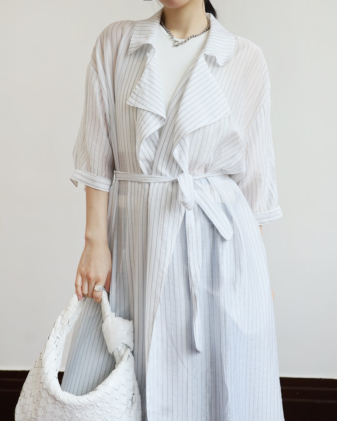 Pinstriped Dress/ Outer (3 colors)